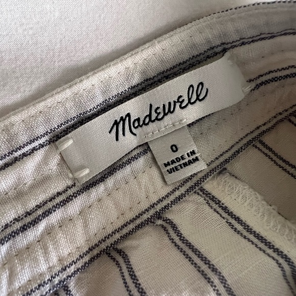 Madewell Side-Button Midi Skirt in Pinstripe - Picture 3 of 7